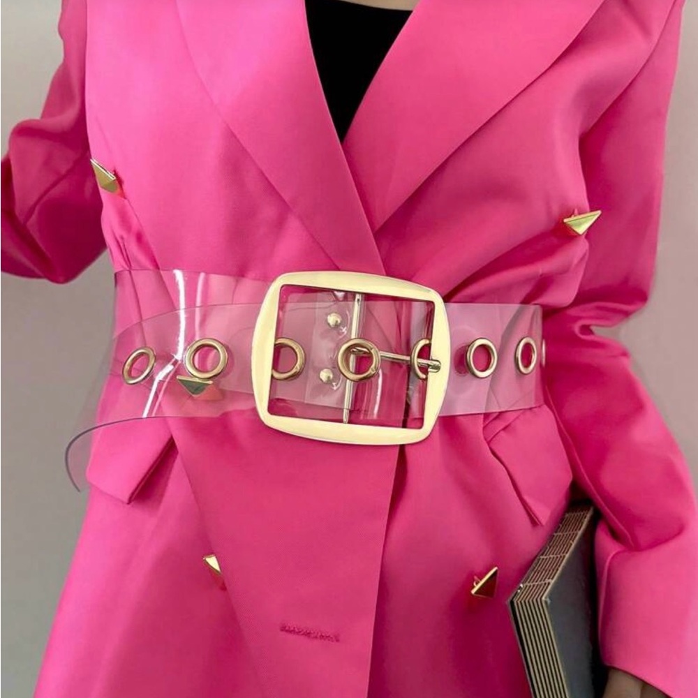 1pc Transparent PVC Wide Belt - Picture 3 of 6